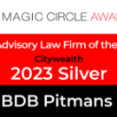 Badge award for Advisory Law Firm of the 2023 Silver - BDB Pitmans