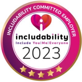 Badge award for Includability Committed Employer 2023
