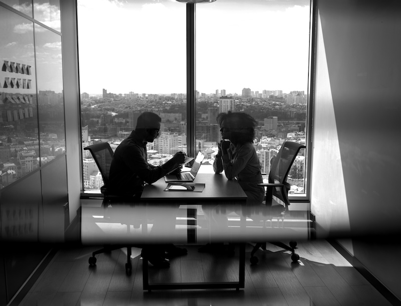 Stock image of office activity